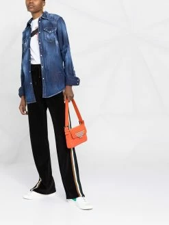 Dsquared2 chemise en jean à effet délavé