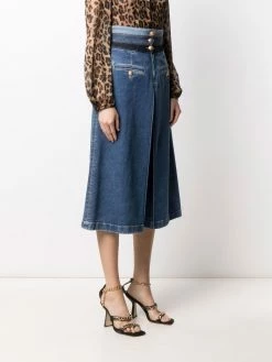 Dsquared2 jean ample court à taille haute