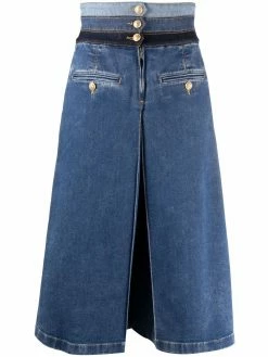 Dsquared2 jean ample court Ă taille haute