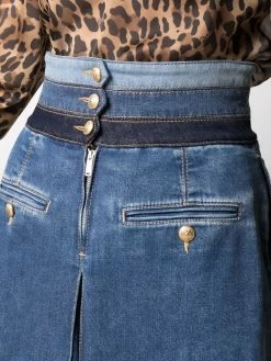 Dsquared2 jean ample court à taille haute