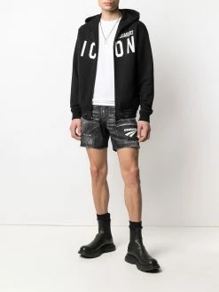 Dsquared2 short en jean à logo imprimé
