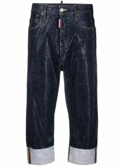 Dsquared2 jean court à détails de clous