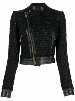 Dsquared2 veste de moto en maille