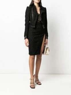 Dsquared2 veste de moto en maille