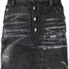 Dsquared2 jupe en jean à taille haute