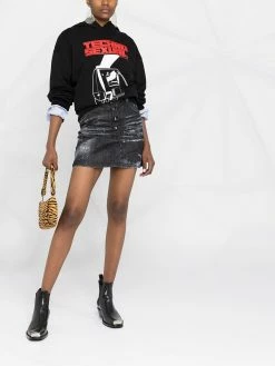 Dsquared2 jupe en jean à taille haute