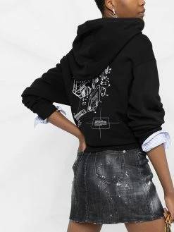 Dsquared2 jupe en jean à taille haute