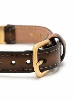 Dsquared2 bracelet en cuir à plaque logo