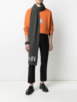 Dsquared2 écharpe en maille nervurée à logo brodé