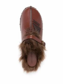 Bonne Qualité Dsquared2 Sabots en fourrure artificielle chaussons homme 9 Dsquared2 sabots en fourrure artificielle