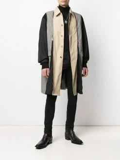 Dsquared2 manteau mi-long à design patchwork