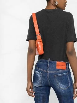 Dsquared2 jean court skinny à effet usé