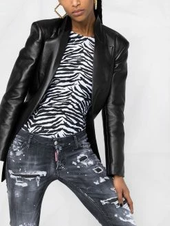 Dsquared2 jean crop à effet usé