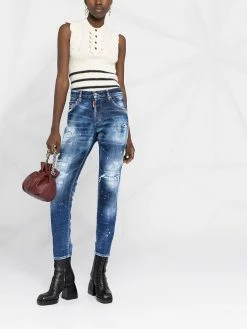 Dsquared2 jean à effet usé