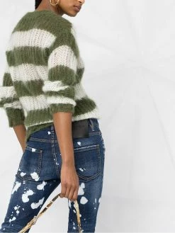 Dsquared2 jean à effet délavé