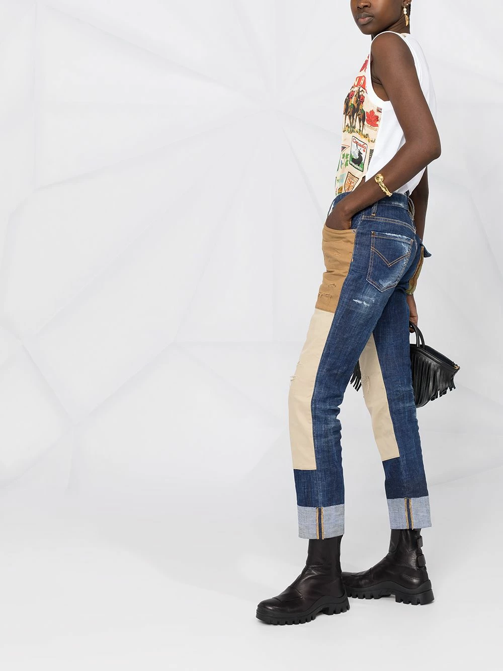 Qualité garantie 100% Dsquared2 Jean à effet usé jeans skinny femme 6 Dsquared2 jean à effet usé