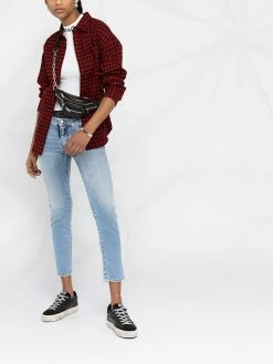 Dsquared2 jean court skinny à détails en dentelle