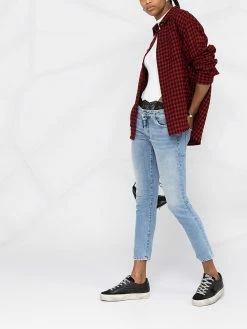 Dsquared2 jean court skinny à détails en dentelle