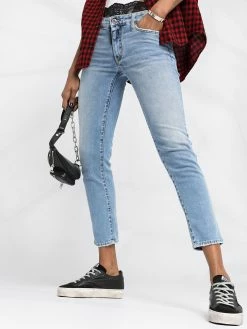 Dsquared2 jean court skinny à détails en dentelle