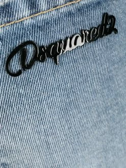 Dsquared2 jean court skinny à détails en dentelle