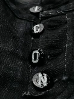 Dsquared2 jean droit à effet usé