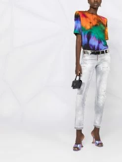 Dsquared2 jean skinny à effet délavé