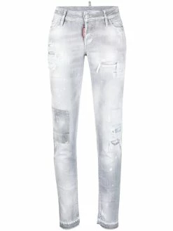 Dsquared2 jean skinny à effet délavé