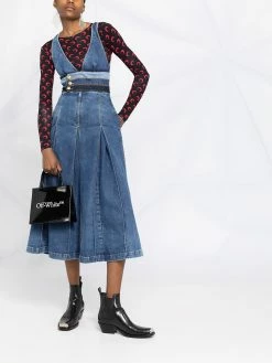 Dsquared2 robe en jean à plis