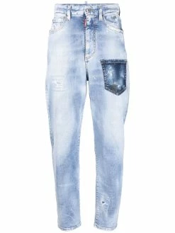 Dsquared2 jean fuselé à effet usé