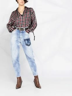 Dsquared2 jean fuselé à effet usé