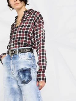 Dsquared2 jean fuselé à effet usé