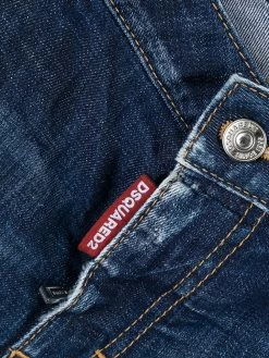 Dsquared2 jean crop à effet usé