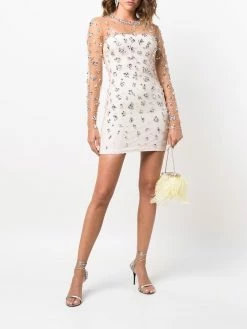 Dsquared2 robe courte à ornements strassés