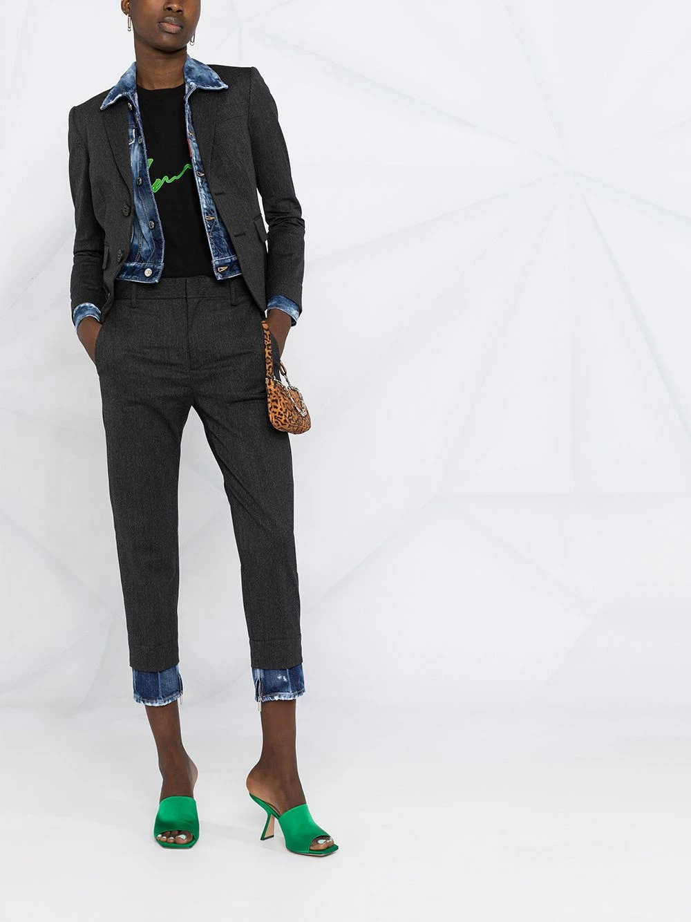 Qualité garantie 100% Dsquared2 Blazer à effet superposé blazers femme 4 Dsquared2 blazer à effet superposé