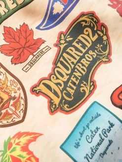 Dsquared2 robe mi-longue à design patchwork