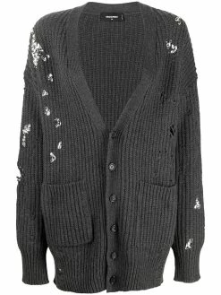 Dsquared2 cardigan à ornements en cristal