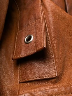 Dsquared2 veste en cuir à poches plaquées