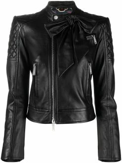 Dsquared2 veste de moto à détail de nœud