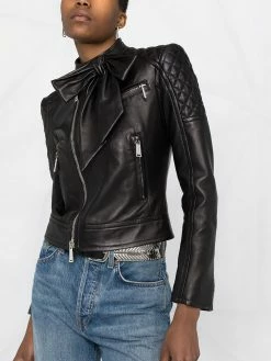 Dsquared2 veste de moto à détail de nœud