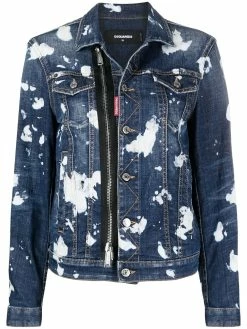 Dsquared2 veste en jean à effet délavé