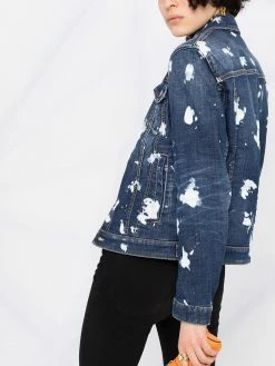 Dsquared2 veste en jean à effet délavé