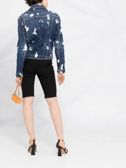 Dsquared2 veste en jean à effet délavé