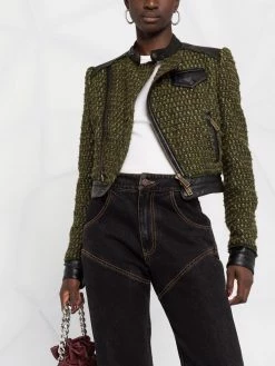 Dsquared2 veste crop en tweed