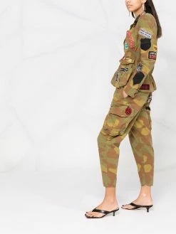 Authentique 100% Dsquared2 Pantalon court à imprimé camouflage pantalons fuselés femme 15 Dsquared2 pantalon court à imprimé camouflage