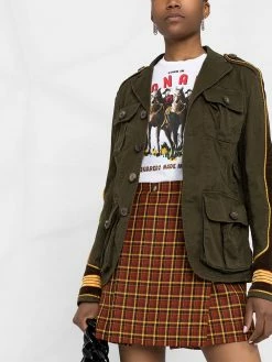 Dsquared2 veste boutonnée à poches cargo
