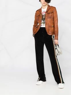 Dsquared2 pantalon de jogging en velours côtelé à bande latérale