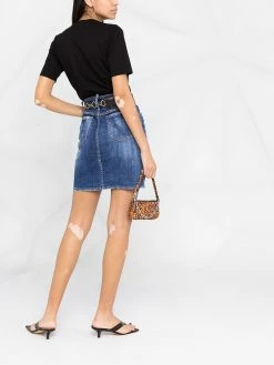 Dsquared2 Se Vend Bas Prix Jupe Icon en jean jupes taille haute femme 13 Dsquared2 jupe Icon en jean