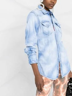 Dsquared2 Chemise à effet délavé Qualité Garantie chemises femme 10 Dsquared2 chemise à effet délavé