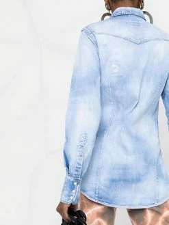 Dsquared2 Chemise à effet délavé Qualité Garantie chemises femme 12 Dsquared2 chemise à effet délavé