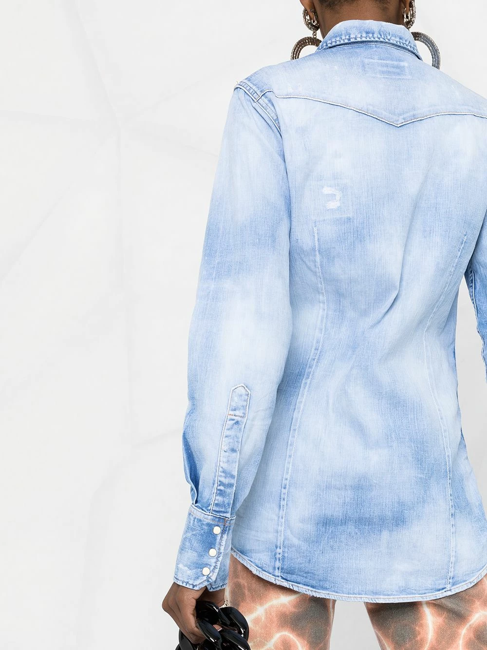 Dsquared2 Chemise à effet délavé Qualité Garantie chemises femme 7 Dsquared2 chemise à effet délavé